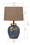 Opviq Lámpara de Mesa TM167 Azul y Marrón